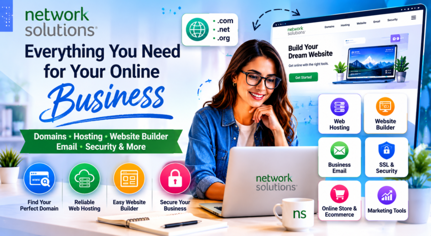 Network Solutions website hosting domain and business tools guide for small businesses
